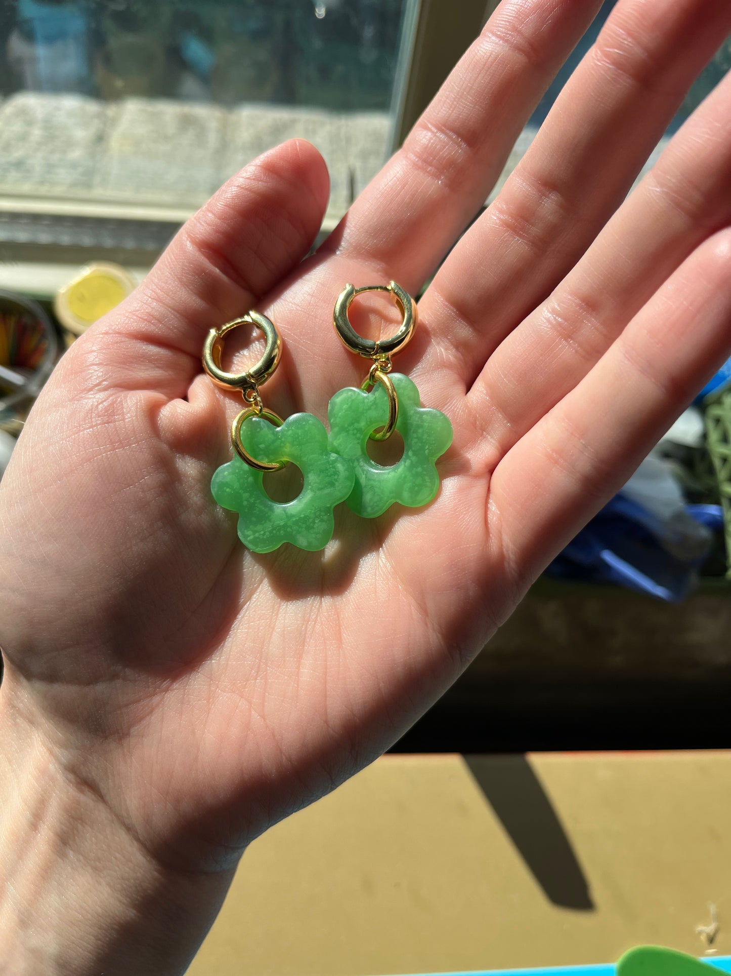Jelly Flower Hoops